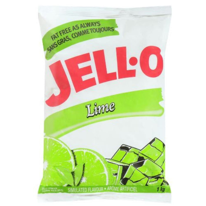 Jell-O Lime Jelly Powder Gelatin Mix, 1kg/2.2lbs (Pack of 2)