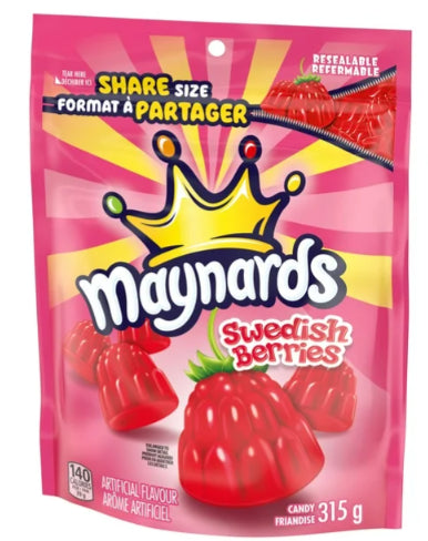 Maynards, Swedish Berries Gummy Candy, Sharing Size, 315g