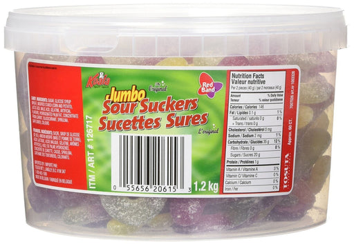 Koala Jumbo Sour Suckers Gummy Candy, 1.2kg/42.32oz (Sour Keys) - CanadaGrocery