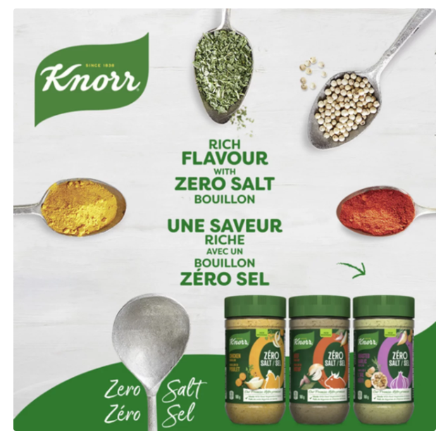 Knorr Zero Salt Bouillon Powder Roasted Garlic 160g