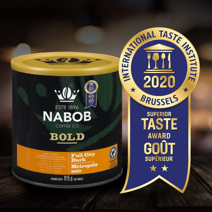 NABOB Full City Dark Ground Coffee, 915g/32.27oz 6 Containers