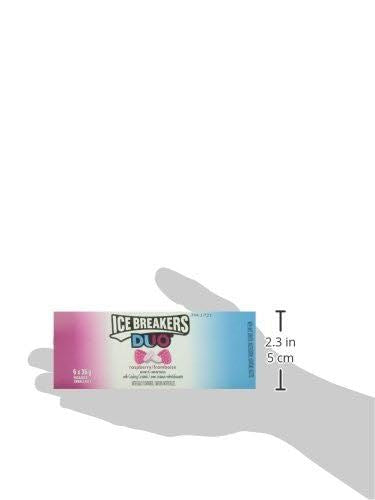 Ice Breakers Duo Raspberry Mints, 1.5oz 36g Each 6 Containers