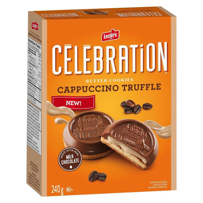 Leclerc Celebration Cappuccino Truffle Cookies, 240g/8.5oz.