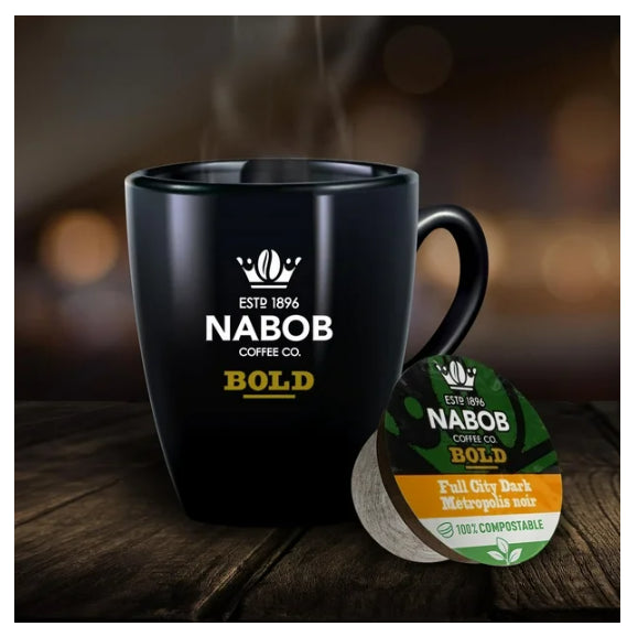 Nabob Full City Dark Coffee 100% Compostable Pods, 30 Count, 292g
