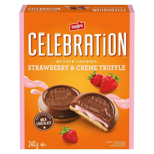 Leclerc Celebration Cookies Strawberry and Creme Truffle 9oz {Canadian Product} - CanadaGrocery