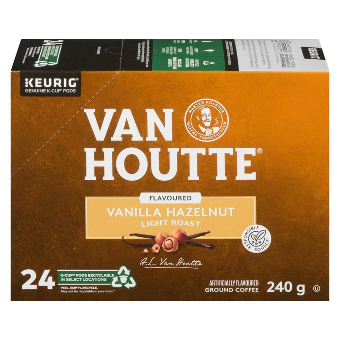 Van Houtte Vanilla Hazelnut Coffee Portion Pack for Keurig Brewers 24 Count