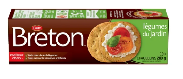 Dare Breton Garden Vegetable Crackers, 200g