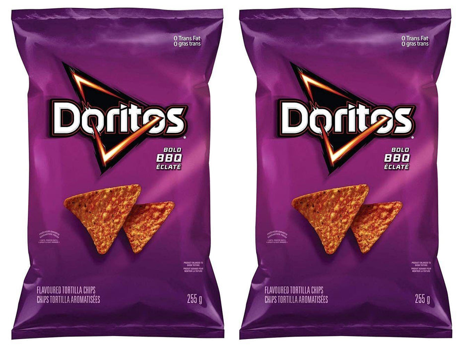 Doritos Bold BBQ Tortilla Chips, 255g/8.9oz, 2 BAGS