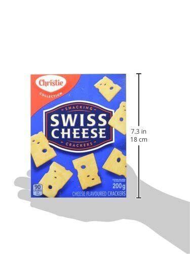 Christie Swiss Cheese Crackers, 200g/7.1oz, 6 BOXES {Canadian Product}