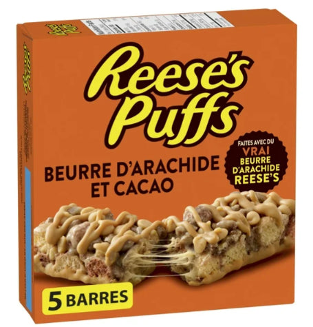 Reese's Puffs Peanut Butter & Cocoa Flavor Cereal Bars, 120g