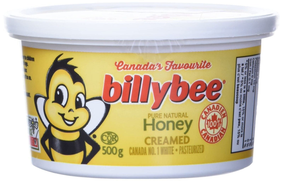 Billy Bee, Pure Natural Honey, Creamed White, Tub, 500g/17.6oz