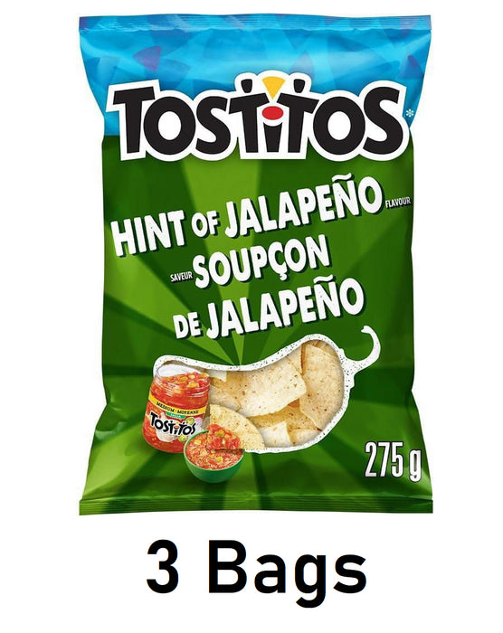 Tostitos Hint of Jalapeno Tortilla Chips 275g/9.7oz Each 3 Bags