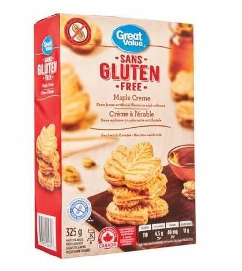 Great Value Gluten Free Maple Cream Cookies 325g/11.5oz, (Imported from Canada)