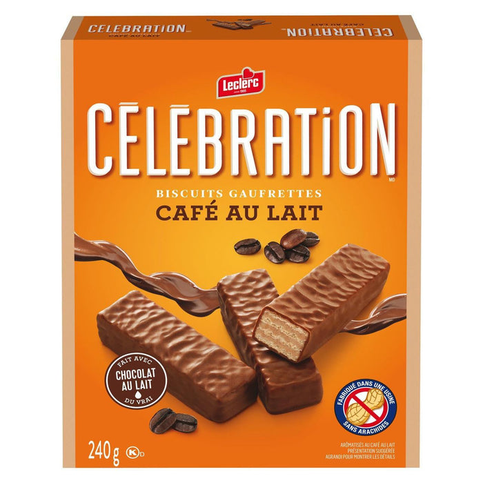 Celebration Cafe Au Lait Milk Chocolate Wafer Cookies 240g