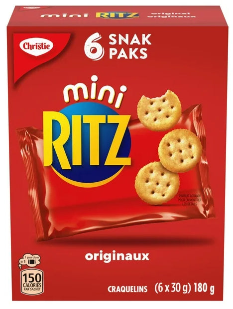 Ritz Mini Original Crackers, Snack Packs, 6ct, 180g