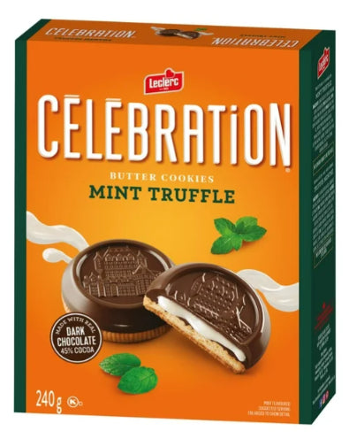 Celebration Mint Truffle Dark Chocolate 45% Cocoa Butter Cookies, 240g