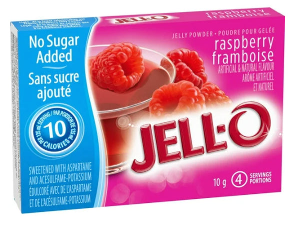 Jell-O Raspberry Jelly Powder Light, Gelatin Mix, 10g