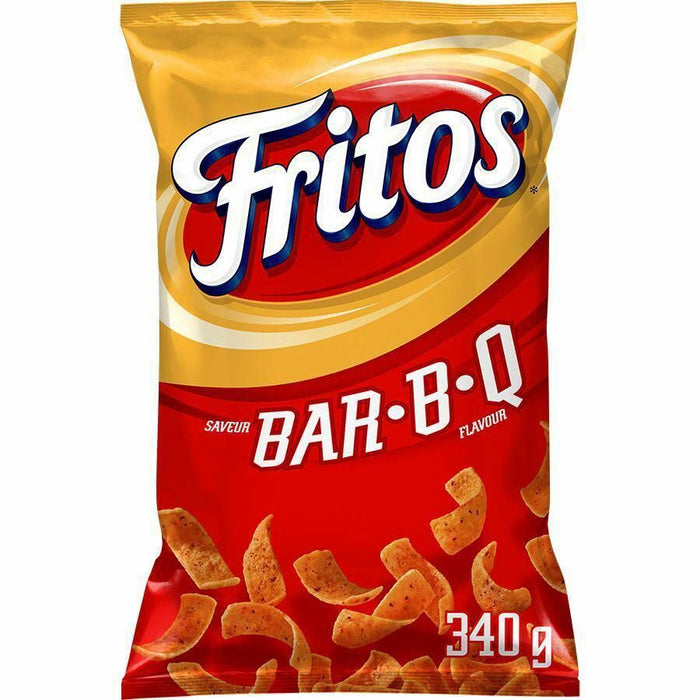 Fritos Bar-B-Q BBQ Corn Chips Large Size 340g Each Frito Lay 4 Bags - CanadaGrocery