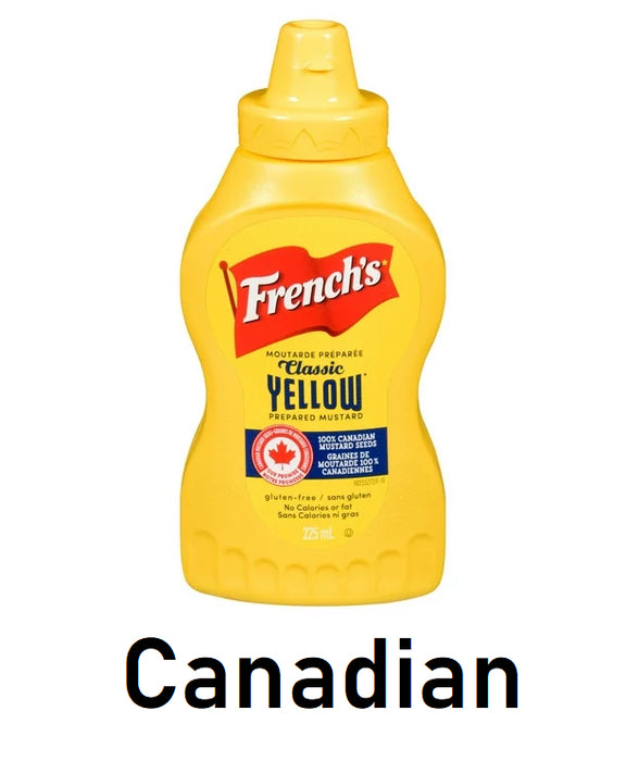 French's, Canadian Classic Yellow Mustard, 225ml/7.6oz