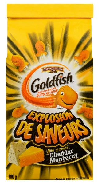 Goldfish Cheddar Jack'd Flavor Blasted, Crackers, 180g