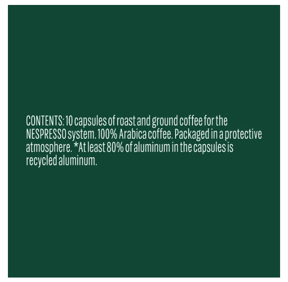 Starbucks Nespresso Coffee Pods Espresso Roast 10 Capsules 57 g