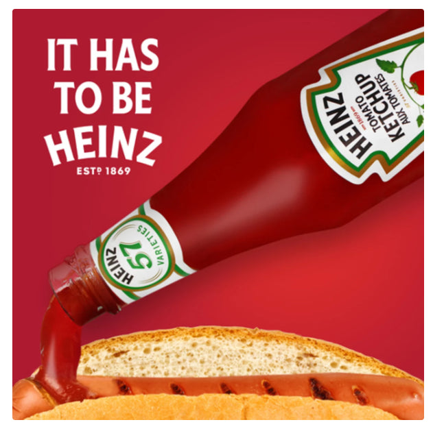 Heinz Tomato Ketchup Glass Bottle 375ml