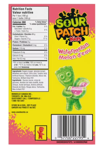 Sour Patch Kids Watermelon Candy, Gummy Candy, Sour Candy, Candy Box, 100g