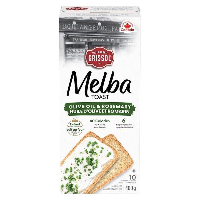 Grissol Boulangerie Melba Toast Olive Oil and Rosemary, 400g