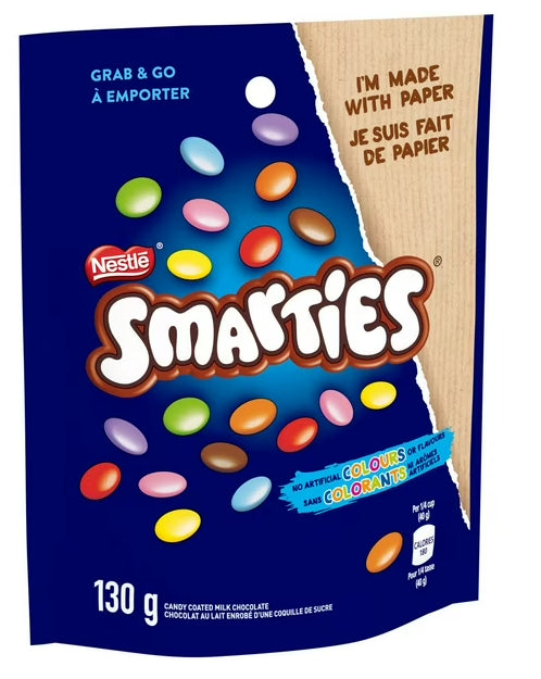 Nestle Smarties Candy Coated Milk Chocolate Bag, 130g