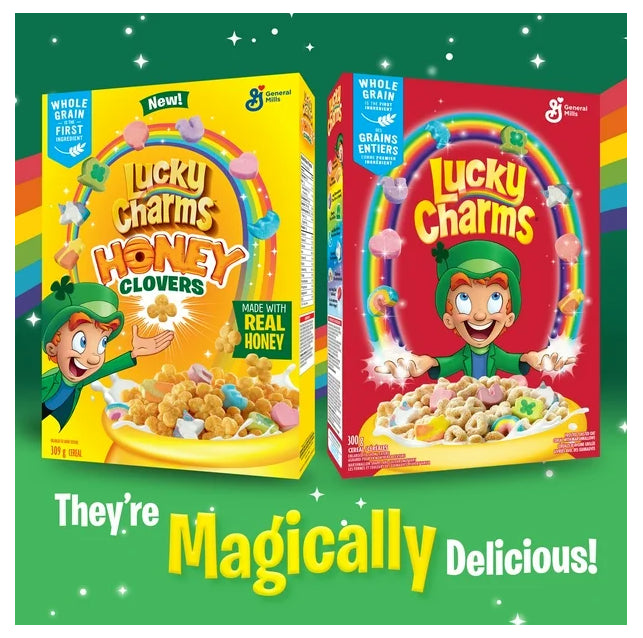 Lucky Charms Canadian Breakfast Cereal, Family Size, 526g