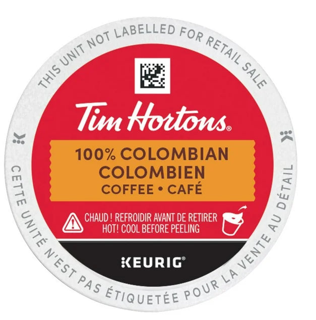 Tim Hortons 100% Colombian Dark Medium Roast Coffee, Keurig K-Cups,12ct, 126g