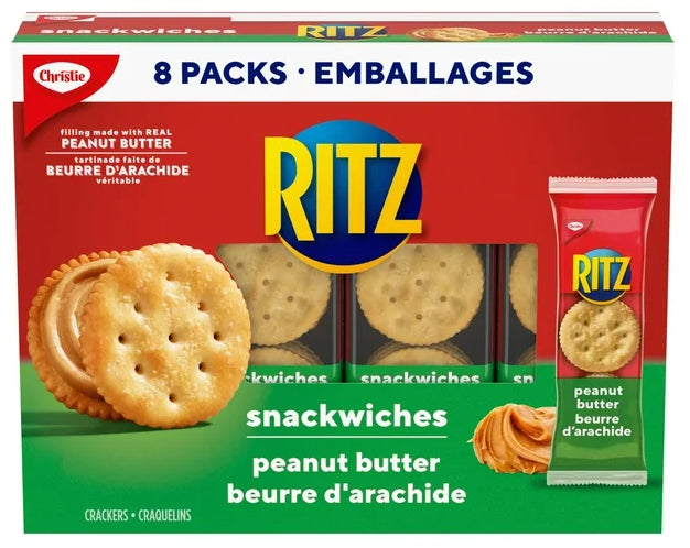 Ritz, Peanut Butter Cracker Snackwiches, 8 Packs 312g