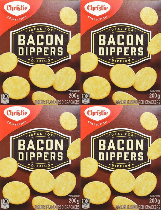 Christie Bacon Dippers Crackers, Ideal for Dipping, 200g/7.05 Ounces 4 BOXES