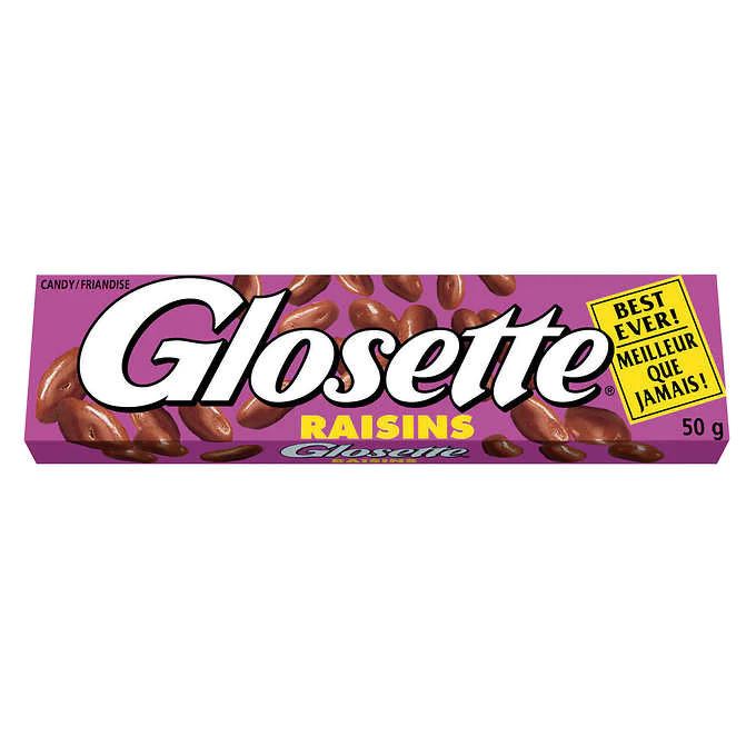 Glosette Chocolate Coated Raisins 50g Each 6 Boxes