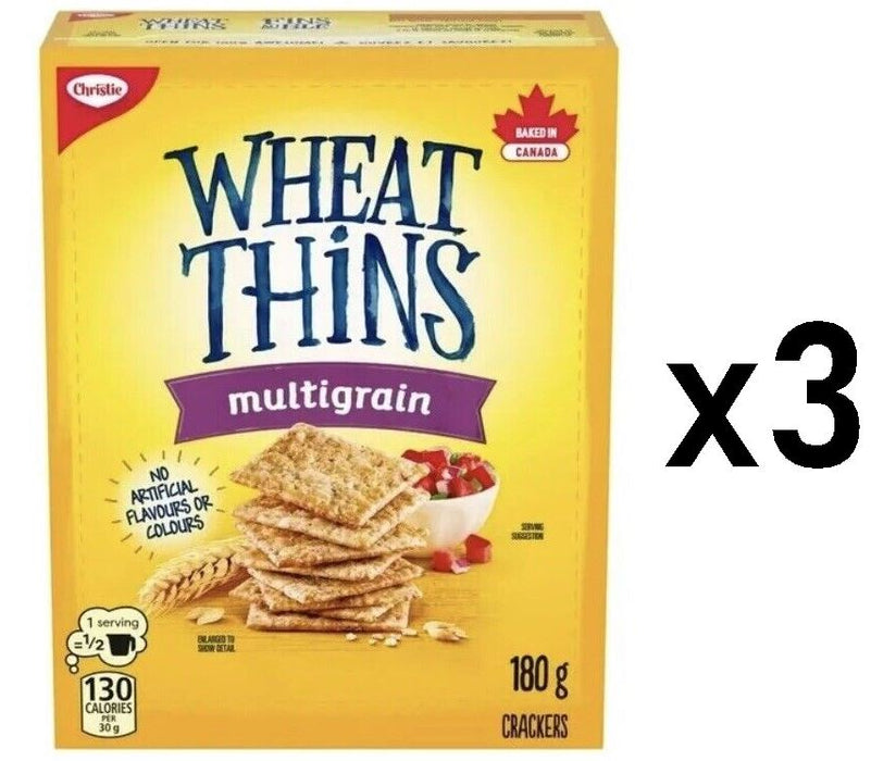 Christie Wheat Thins Multigrain Crackers 180g Each 3 Count From Canada