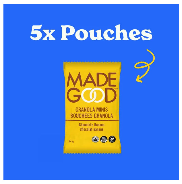 MadeGood Chocolate Banana Granola Minis, 5 x 24g