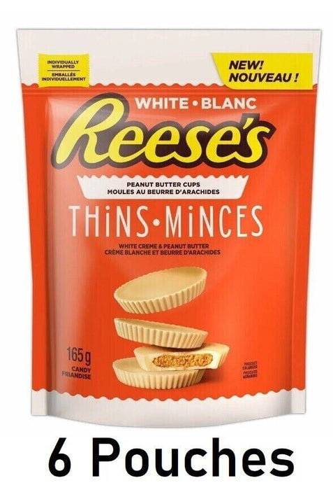 Reese's Thins Peanut Butter Cups White Creme 165g Each 6 Count