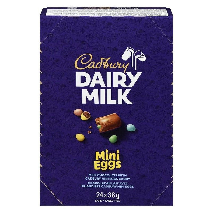 Cadbury Dairy Milk Mini Eggs Chocolate Bars Case, 24x38g