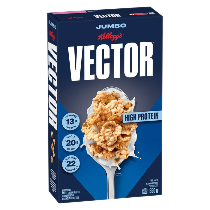 Kellogg's Vector High Protein Cereal, Jumbo Size, 850g/30oz