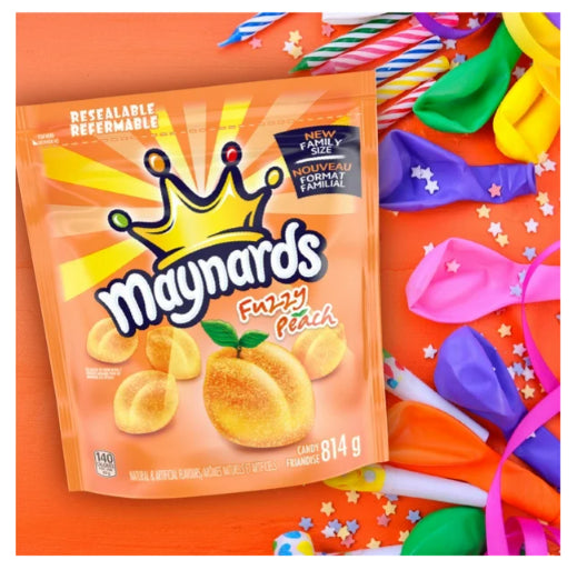 Maynards Fuzzy Peach Gummy Candy, Family Size, 814g