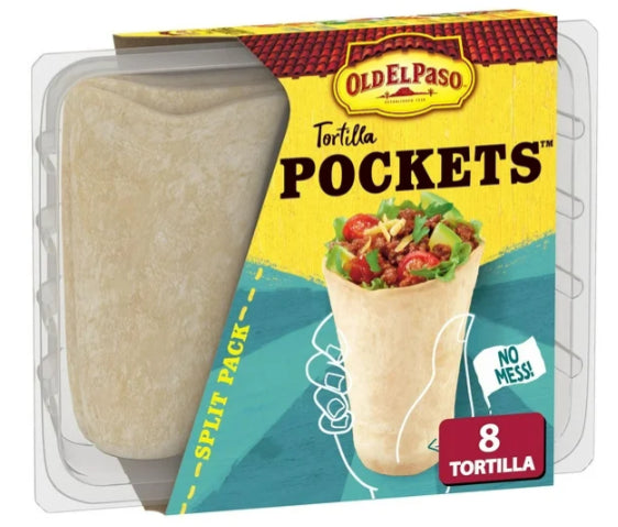 Old El Paso Tortilla Pockets, 8 Tortillas, 238g