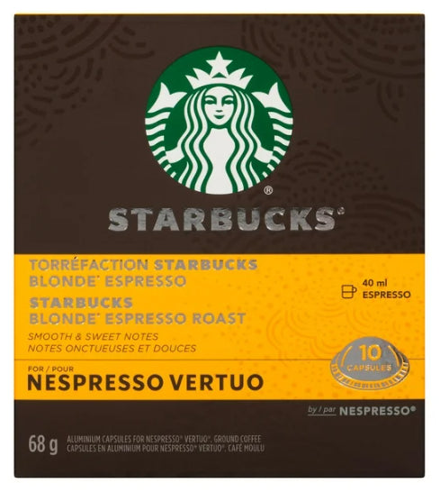 Starbucks Coffee Pods Blonde Espresso Roast 10 Capsules 68 g