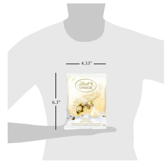 Lindt LINDOR Mini White Chocolate Balls, 100g