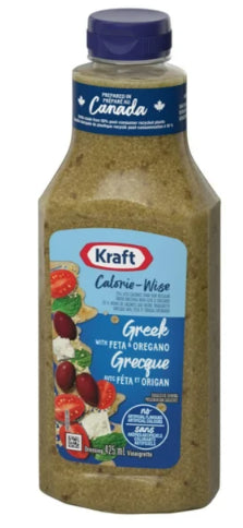 Kraft Calorie-Wise Greek Salad Dressing with Feta and Oregano, 425ml