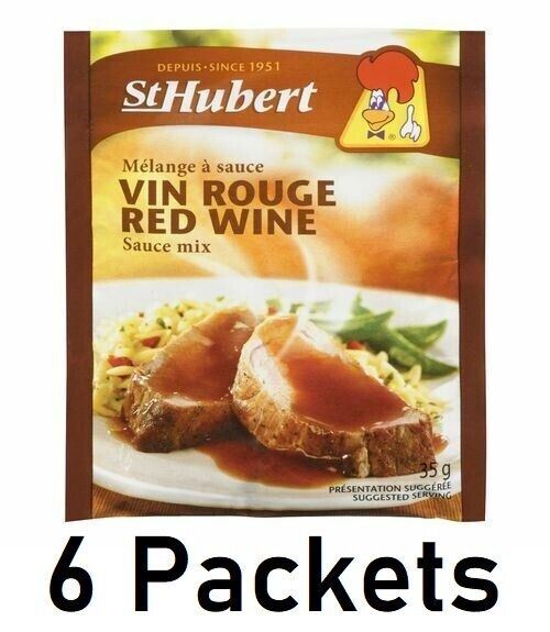 St Hubert Red Wine Sauce Mix 35g Each 6 Packets - CanadaGrocery