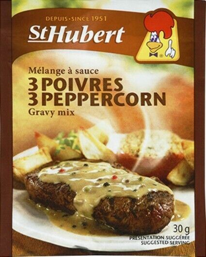 St Hubert 3 Peppercorn Gravy Sauce Mix 25g 6 Count