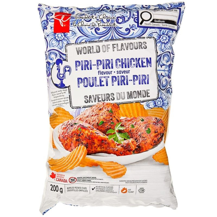 President's Choice Piri-Piri Chicken Rippled Potato Chips, 200g