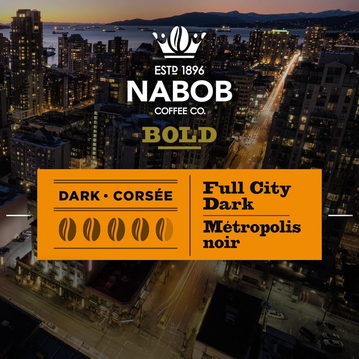 NABOB Full City Dark Ground Coffee, 915g/32.27oz 6 Containers