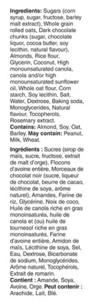 Nature Valley Chewy Trail Mix Granola Bars, Coconut Dark Chocolate, 5ct, 160g