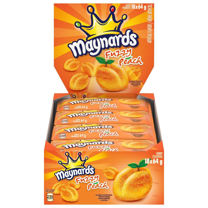 Maynards Fuzzy Peach Candy, 64g/2.25oz (Pack of 18)